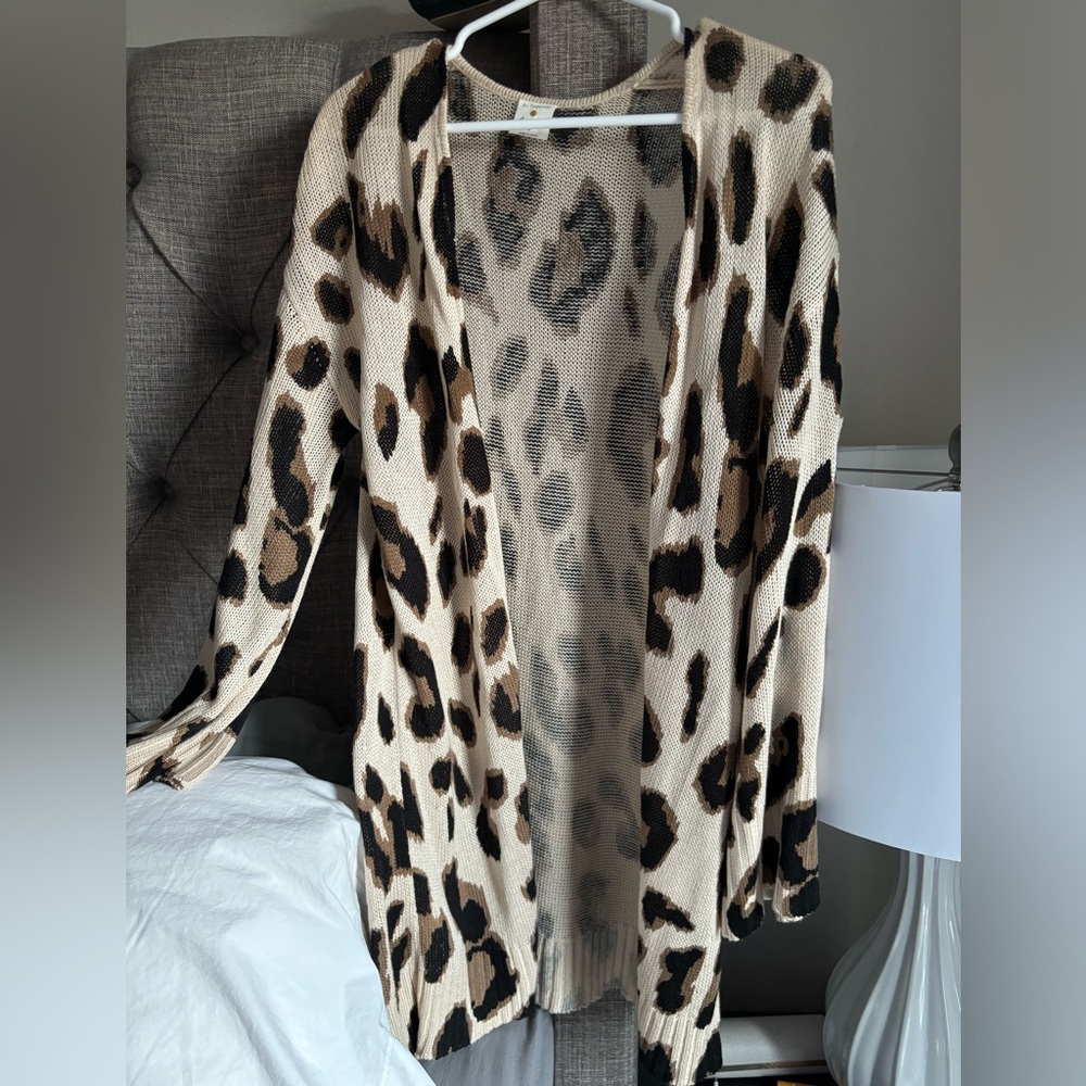Leopard print cardigan